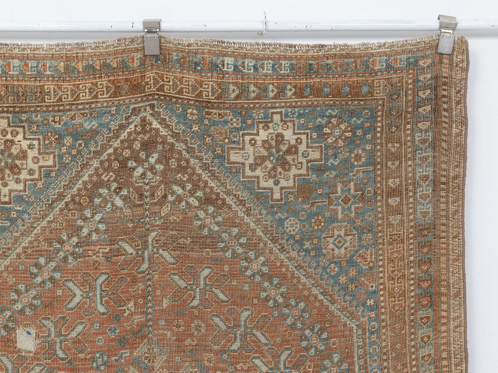 Antique Handmade Wool Carpet Rug: 5x8 Kurdish Area Rugs,Wall Hanging Decor.